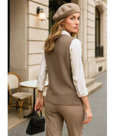 Colete Feminino em Tricô de Lã Merino Sofisticado | Briggi